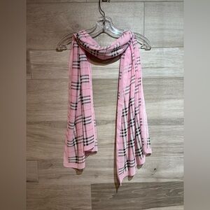 Lovely Plaid tartan striped Scarf light pink